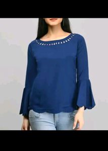 Navy Blue Plain Top