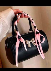 Chic Black Bow Handbag