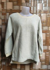 Cream Textured Sweater