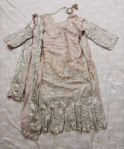 Very elegant mirror work Sharara Suit