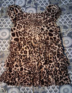 Leopard Print Tiered Dress
