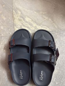 Comfortable Blue Double Strap Slides