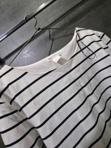 Striped Long Sleeve Mini Dress