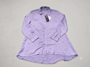 (Desi Belle)Chic Lavender Shirt Dress