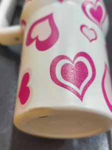 With Straw - Pink Hearts