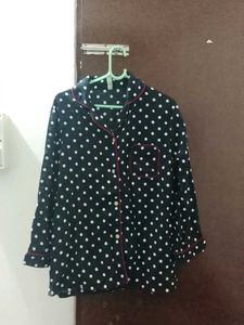 Cute Polka Dot Pajama Top