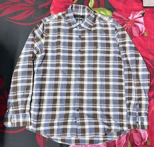 Men's Plaid Long Sleeve Shirt XL