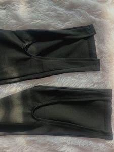 Black Split Hem Leggings