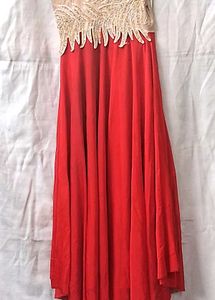 Red Partywear Gown