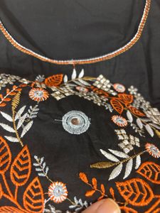 Black Embroidered Kurta Set