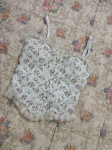 Delicate floral lace camisole top