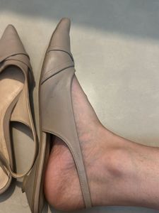 Stylish Nude Slingback Heels