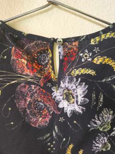 Floral Print Tie-Waist Top