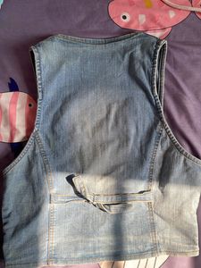 Light blue denim vest/jacket