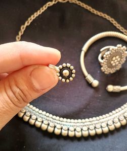 Oxidized Silver Jewelry Set