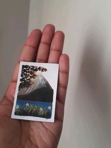Handmade mini painting for decor