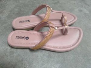 Stylish Pink Embellished Flat Sandals