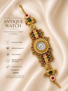 Antique Gold Plated Watch Bracelet