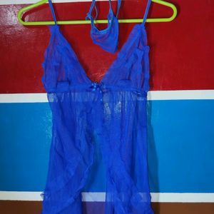 Blue Nighty Set For Women