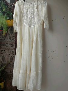 Embellished Cream Kurta