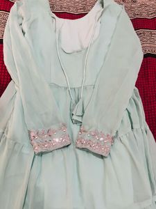Mint Green Anarkali Suit | Beautiful Embroidered S
