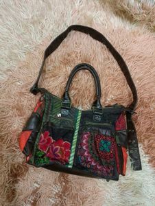 Unique Desigual Patchwork Shoulder Bag