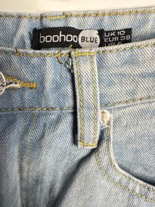 Light Wash Embellished Straight Leg Jea