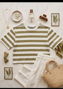 Striped Cropped T-Shirt