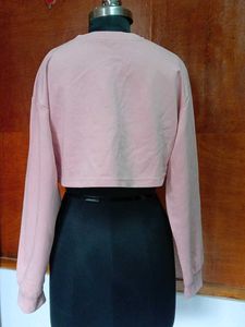 pink crop jumper