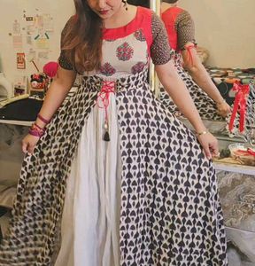 Elegant Printed Anarkali long Kurti