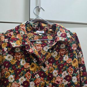 Floral Print Long Sleeve Shirt