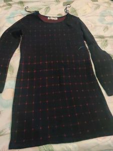 Chic Plaid Bell Sleeve Dress