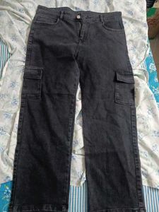 Stylish Black Cargo Jeans