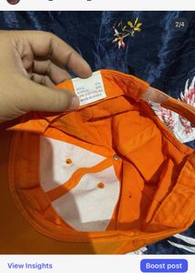 Orange "BAI" Baseball Cap