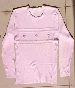 Cute Pink Long Sleeve Top