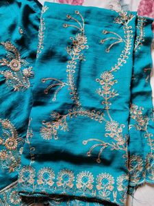 Seagreen Embellished Kurta Set with Dupatta