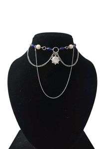 Silver Multi-Chain Choker whimsical