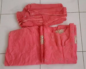 Beautiful Pink Kurta Set with Dupatta