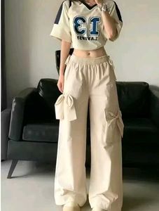 Trendy Wide-Leg Cargo Pants