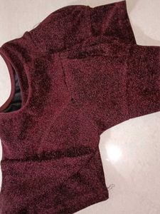 Sparkling Maroon Blouse