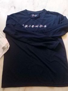 Black "Friends" Long Sleeve T-Shirt