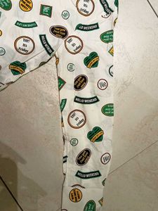 Fun Graphic Print Button-Up Shirt