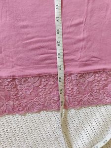 Pink Lace Trim Top(XL)