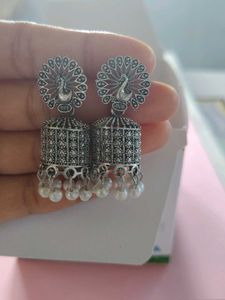 Elegant Peacock Jhumka Earrings