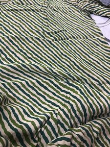 Elegant Green Striped Kurta with Embellishments