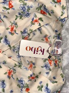 floral printed alladin sleeves cute top