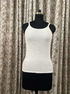 White Ribbed Camisole
