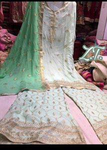 Heavy Sharara Suit In Pure Material