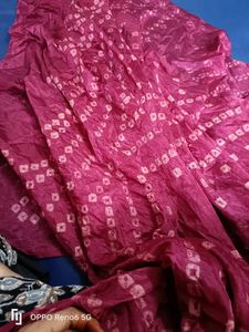 Beautiful Magenta Bandhani Silk