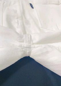FREAKINS White Denim Raw Edge Shorts